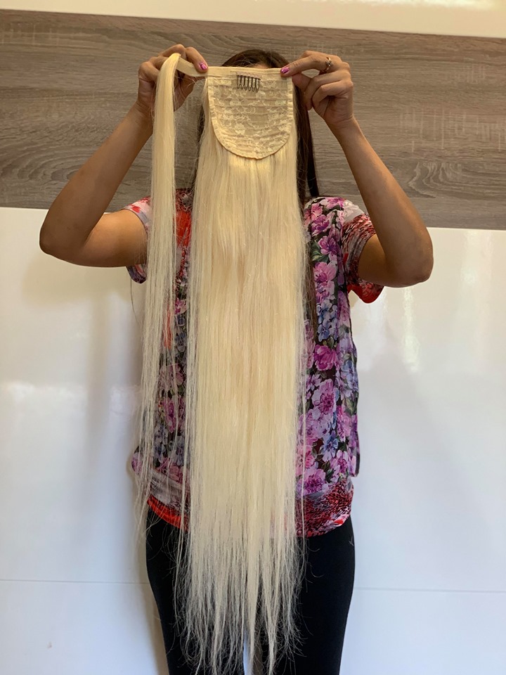 Coda di Cavallo liscio biondo 80